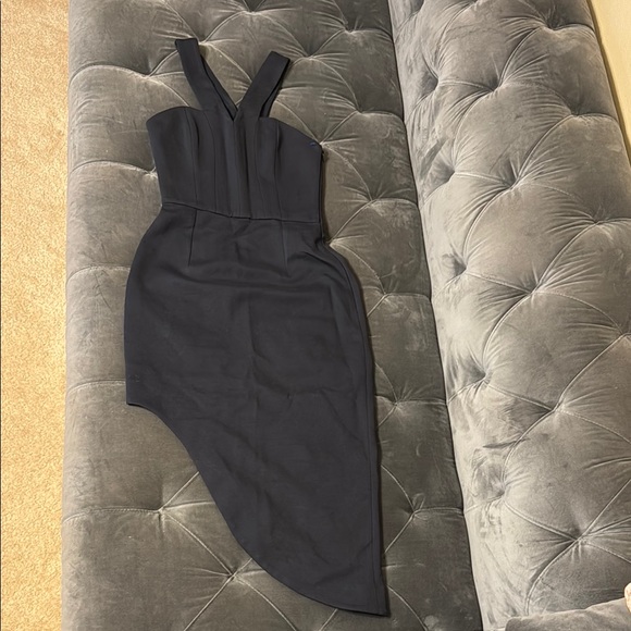 Nicholas Elegant navy blue Asymmetrical Dress - Picture 6 of 14